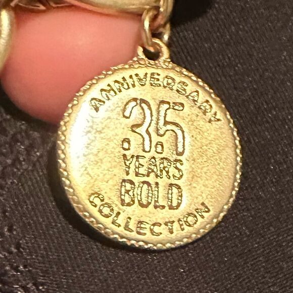 Chicos 35th anniversary beaded long red gold statement necklace - Picture 5 of 5